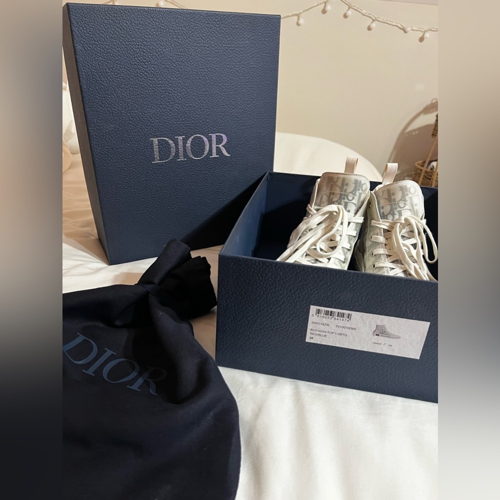 DIOR B23 MULTICOLORED HIGHTOP SNEAKERS - Picture 6 of 7